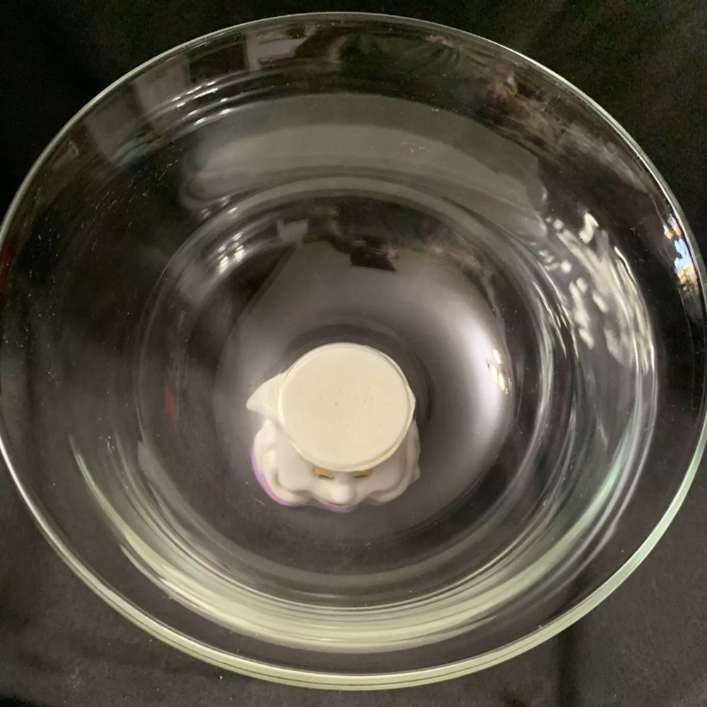 Vintahe Anchor Hocking Popcorn/Candy Bowl.Halloween Ghost Glass Porcelain - Picture 5 of 6